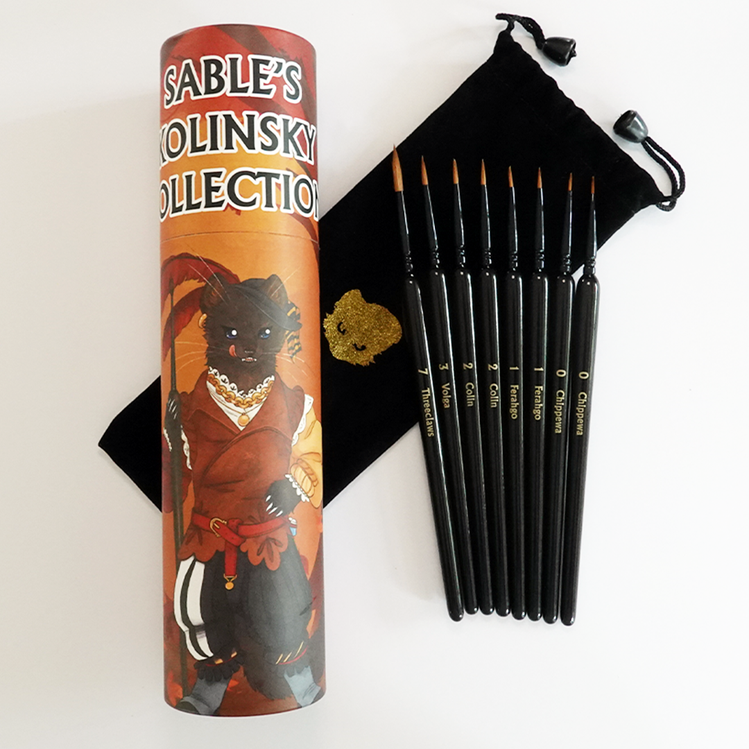 Set Pennelli Kolinsky Per Pittura In Miniatura – Punte Extra Fini #00 #0 #1, Manico In Legno FSC, Con Tubi Protettivi - 3